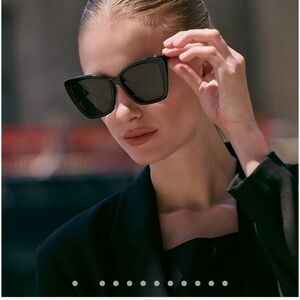 Diff Eyewear Black Cat-Eye Sunglasses for Women
